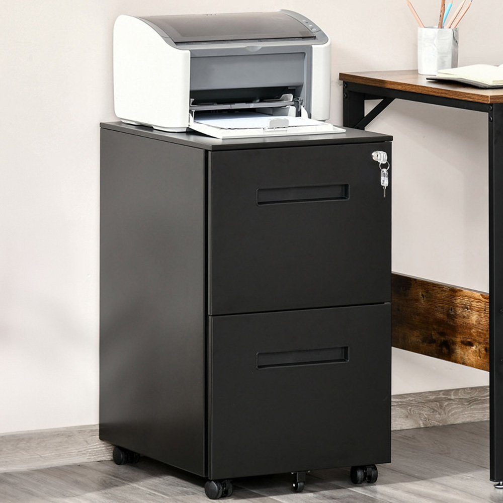 Vinsetto Black Home Filing Cabinet Image 1