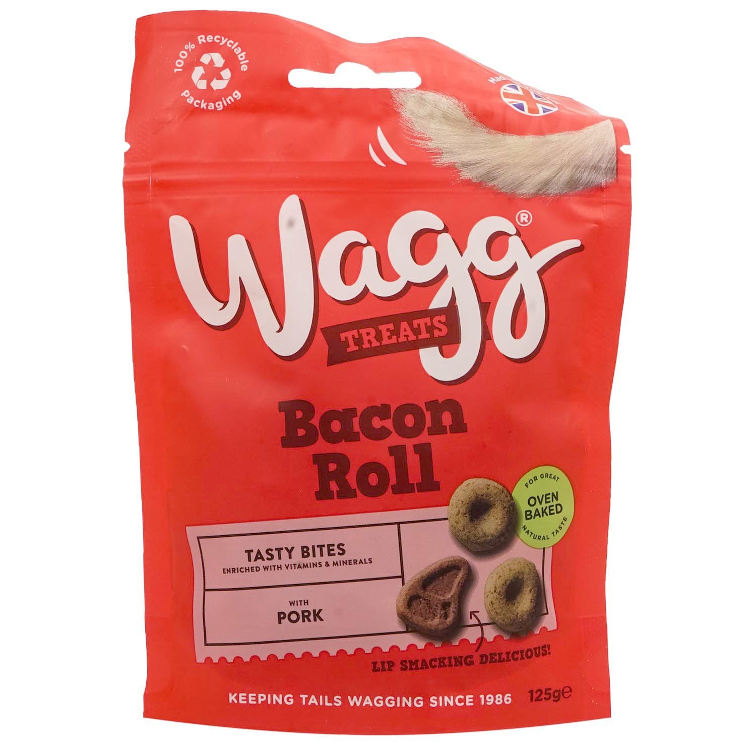 Wagg Bacon Roll Dog Treat 125g Image