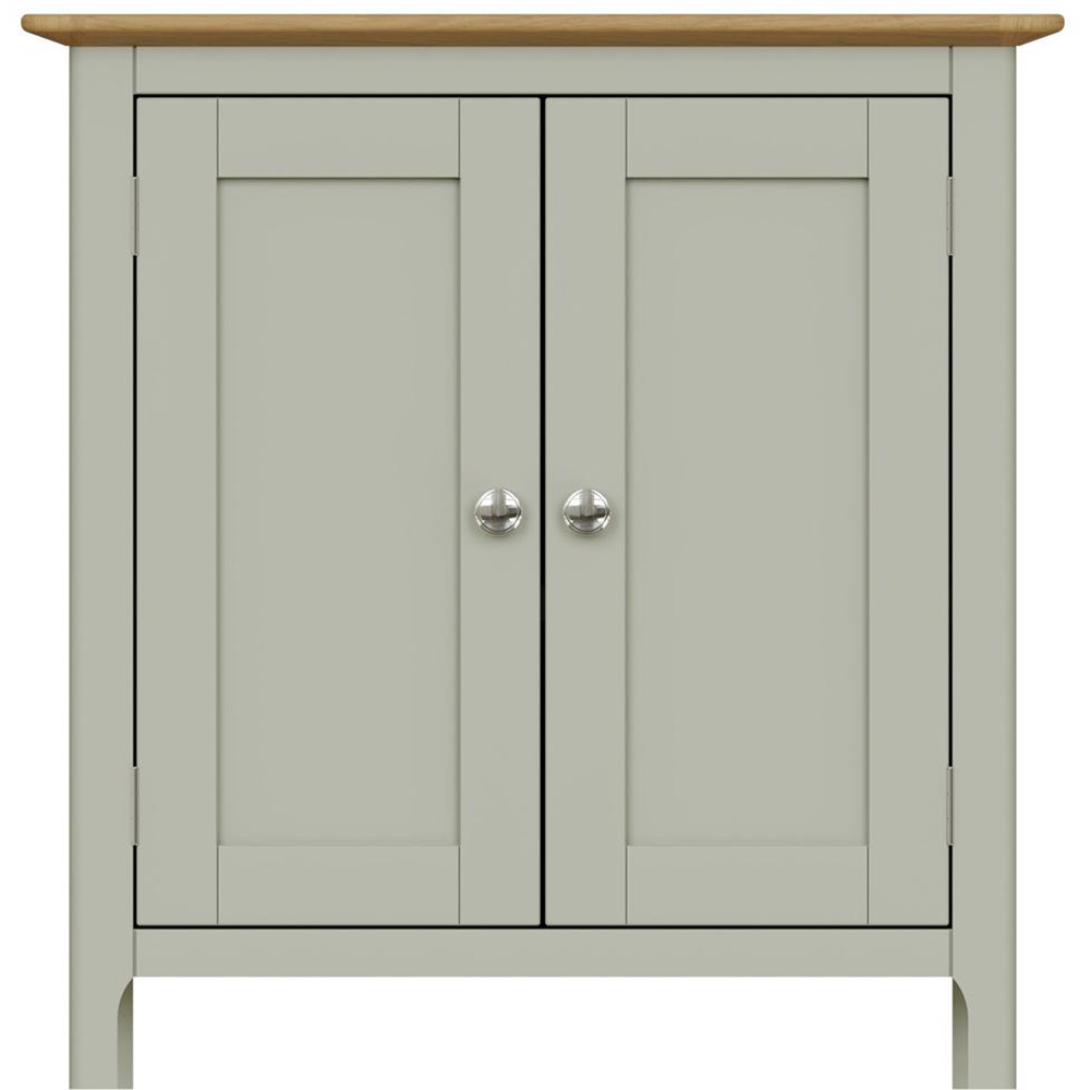 FWStyle Taberno 2 Door Sage Green and Oak Compact Sideboard Image 3