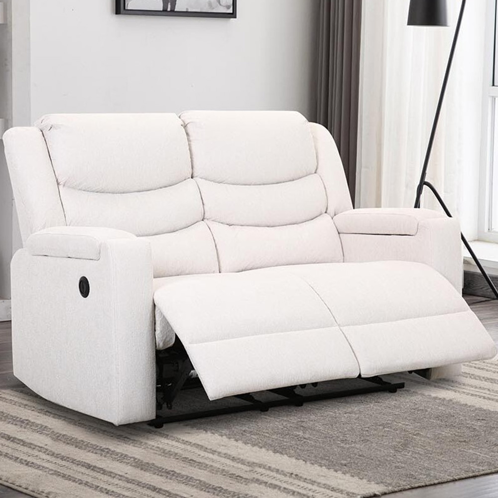 Heritage 2 Seater Ivory Recliner Sofa Image 1