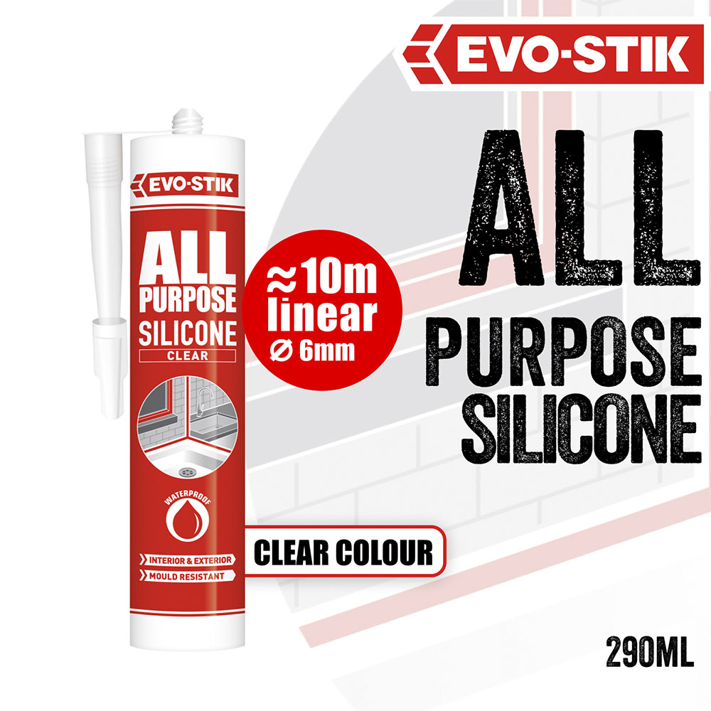 EvoStik Clear All Purpose Silicone Sealant Wilko