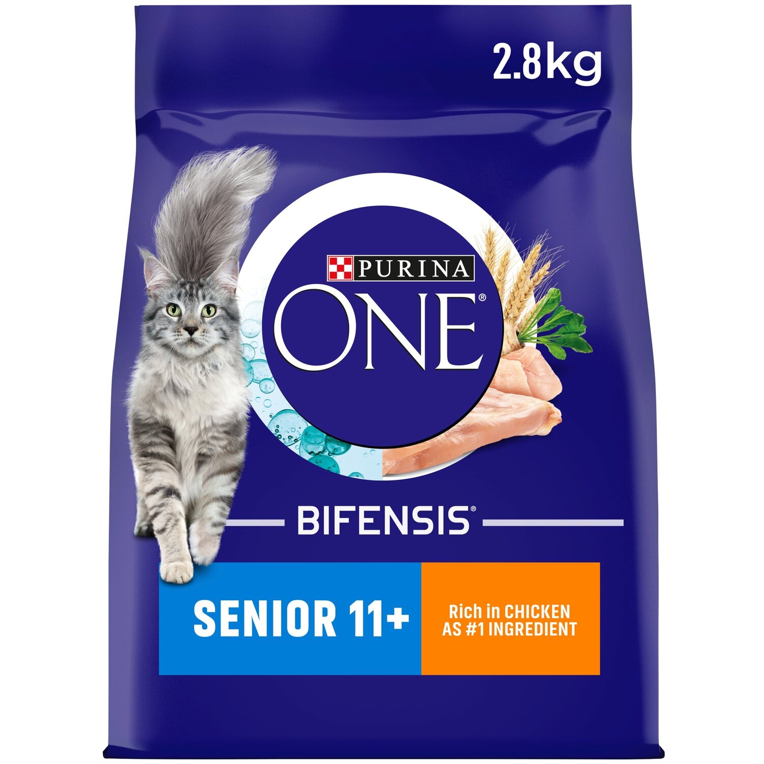 Purina One Chicken and Wholegrain Adult Dry Cat Food 2.8kg Image 1