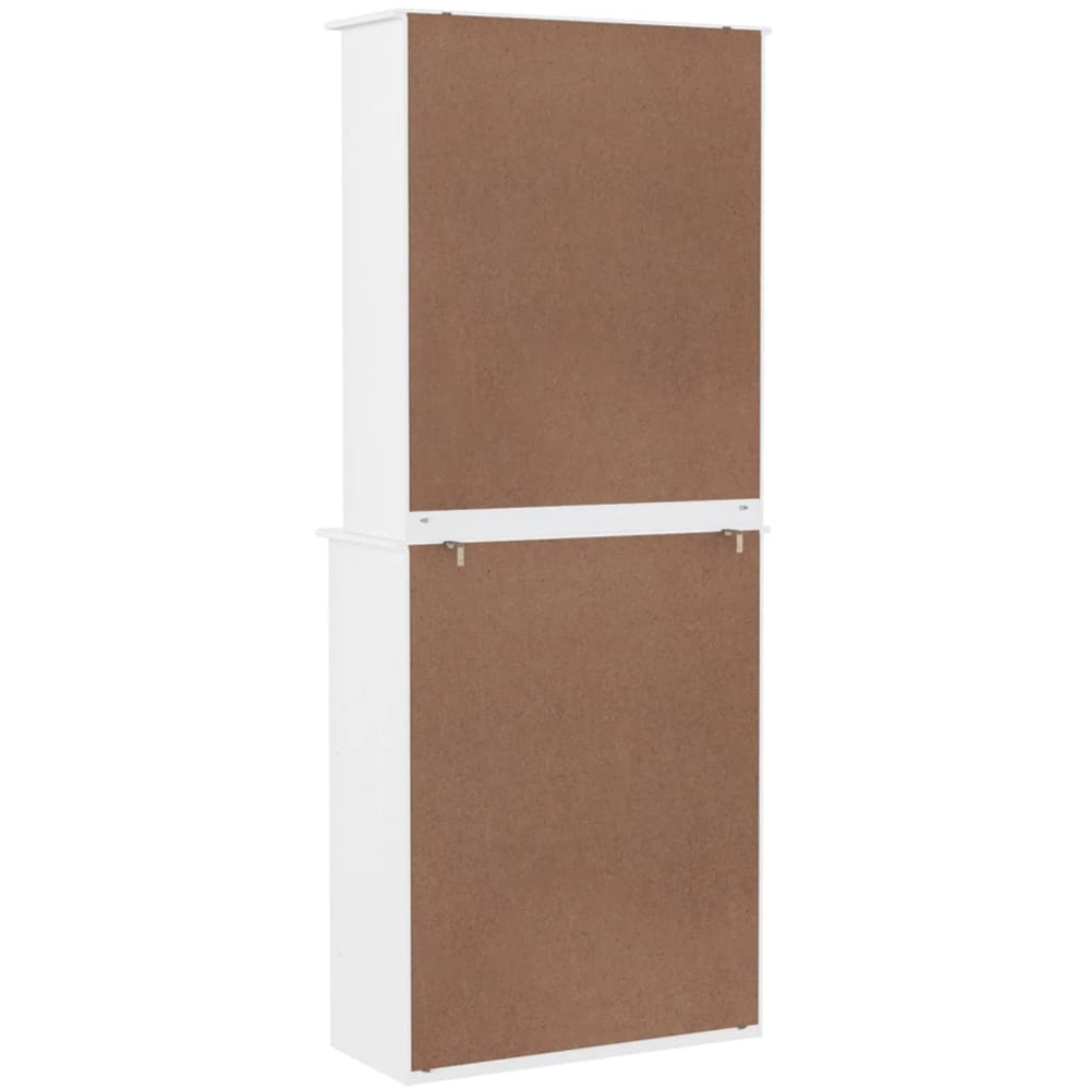 vidaXL 4 Door Single Drawer 3 Shelf Solid Pine Wood Highboard 2 Piece Image 6