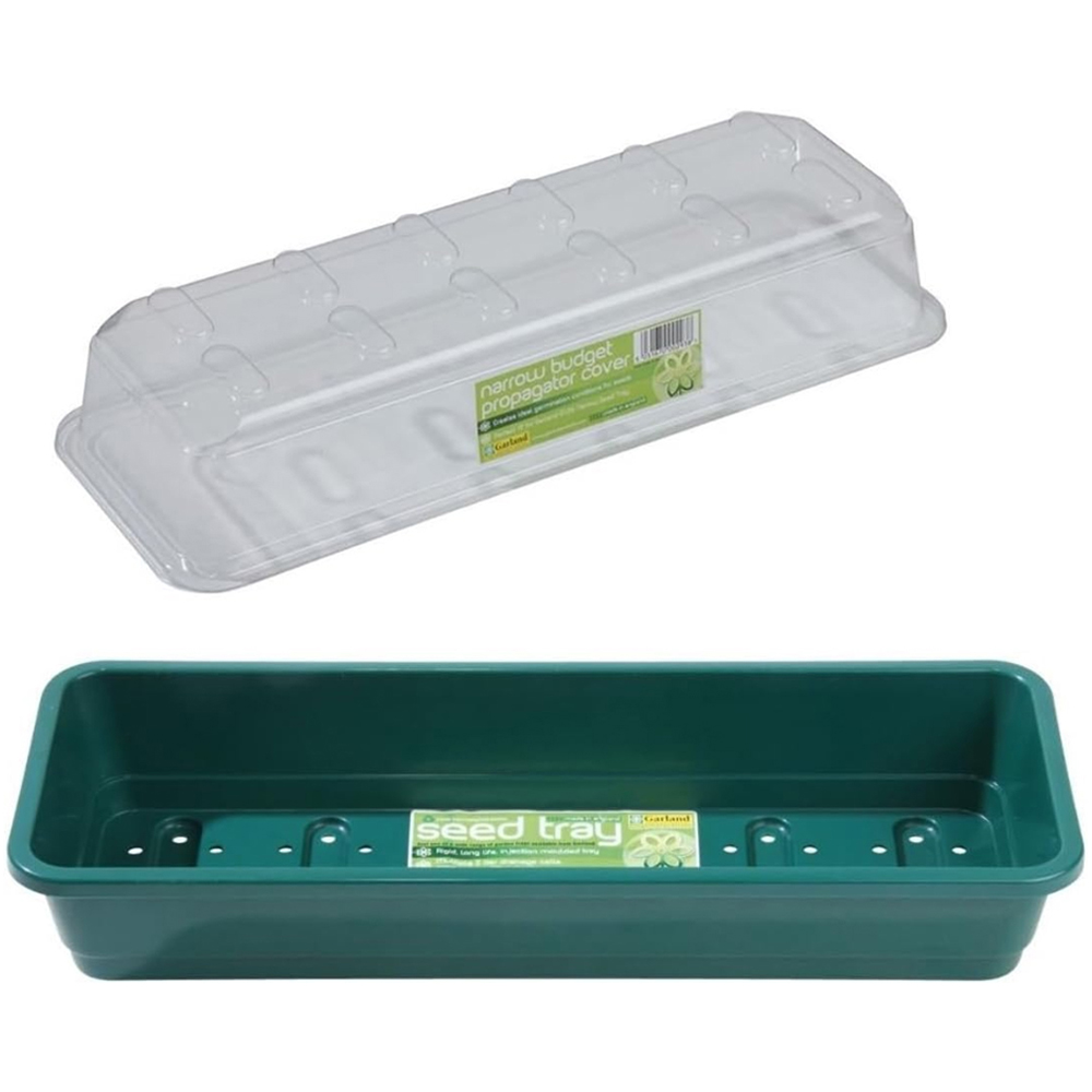 Garden Gear Windowsill Seed Tray with Propagator Lid 10 Pack Image 1