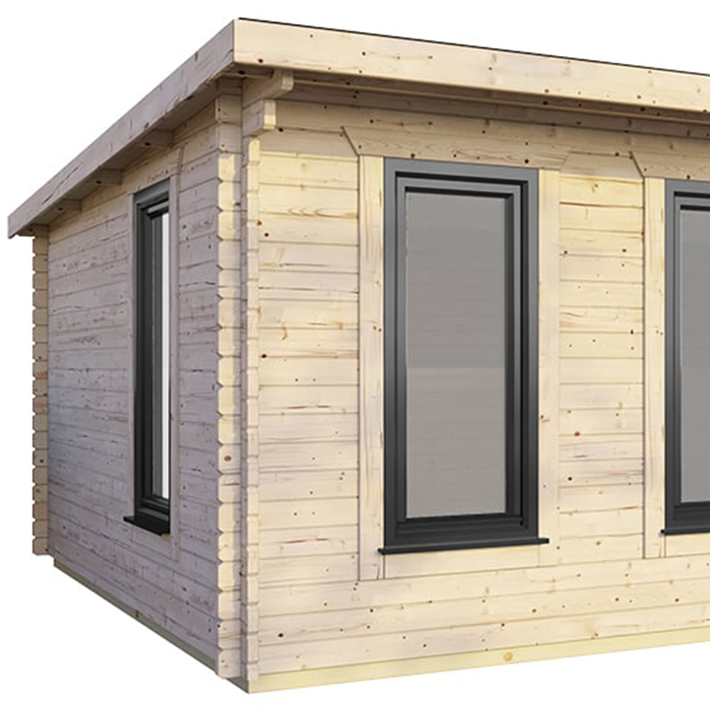 Power Sheds 18 x 12ft Right Double Door Pent Log Cabin Image 3