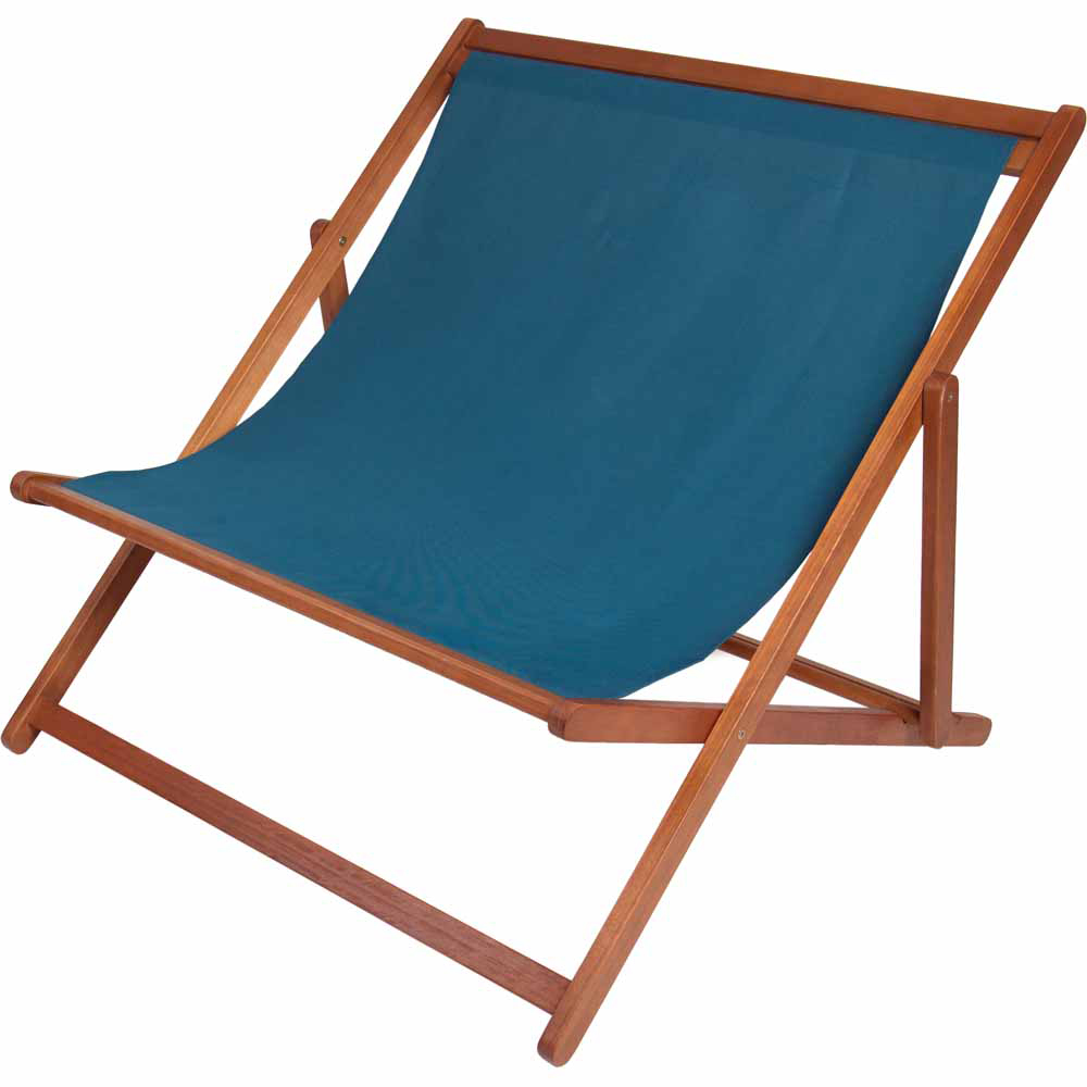 Charles Bentley Teal FSC Eucalyptus Double Deck Chair Image 3