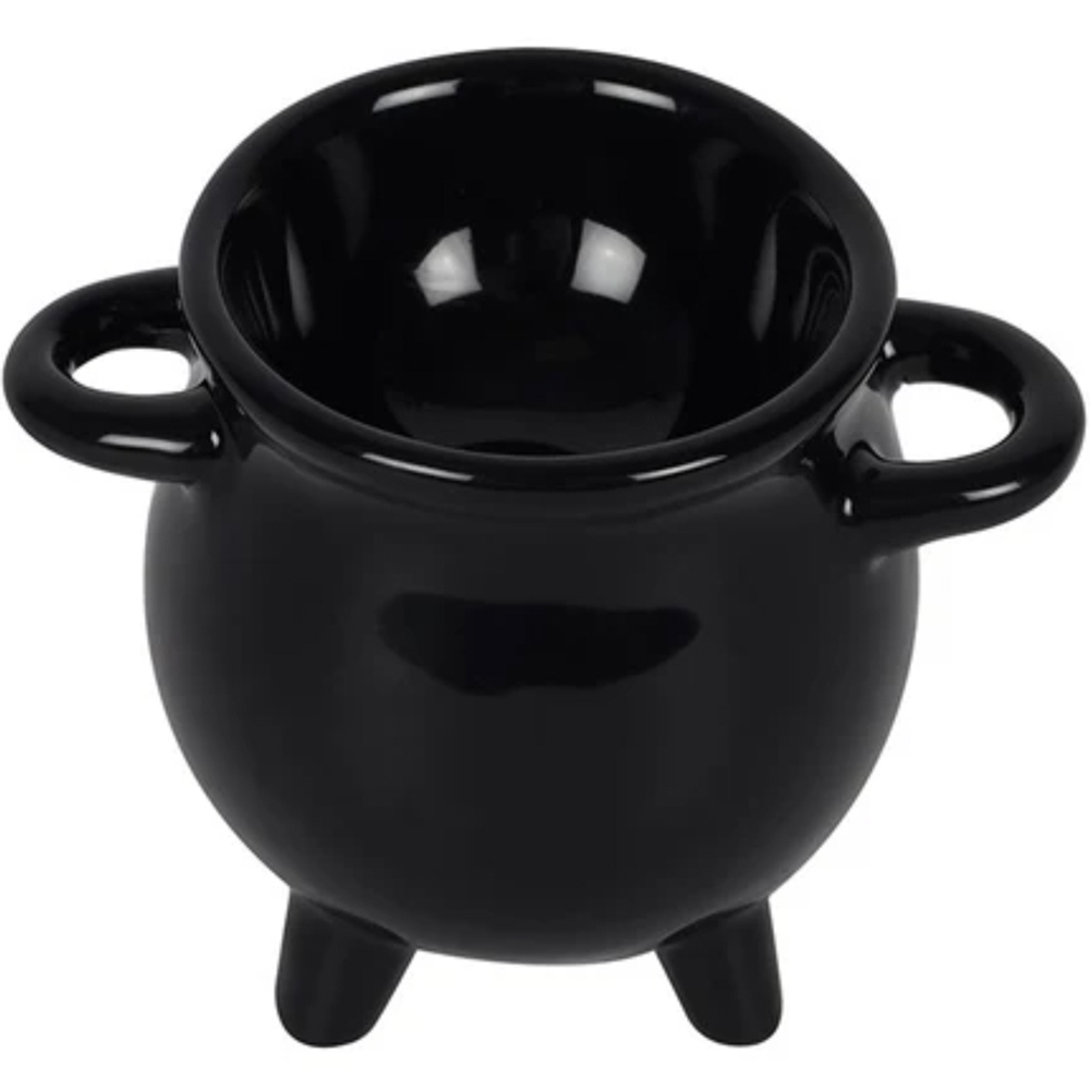 Marco Paul Cauldron Shaped Halloween Egg Cup with Broom Spoon Image 2