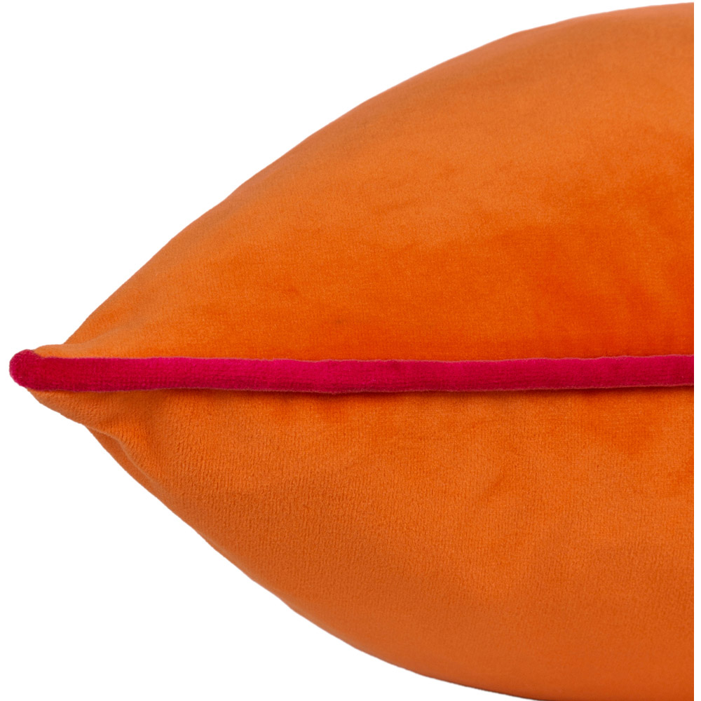 Furn Meridian Clementine and Hot Pink Velvet Cushion 45 x 45cm Image 4