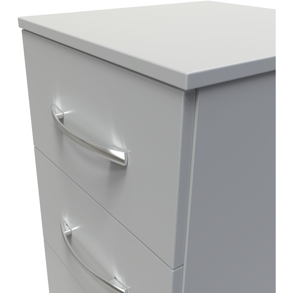 Crowndale Avon 3 Drawer Dusk Grey Bedside Cabinet Ready Assembled Image 5