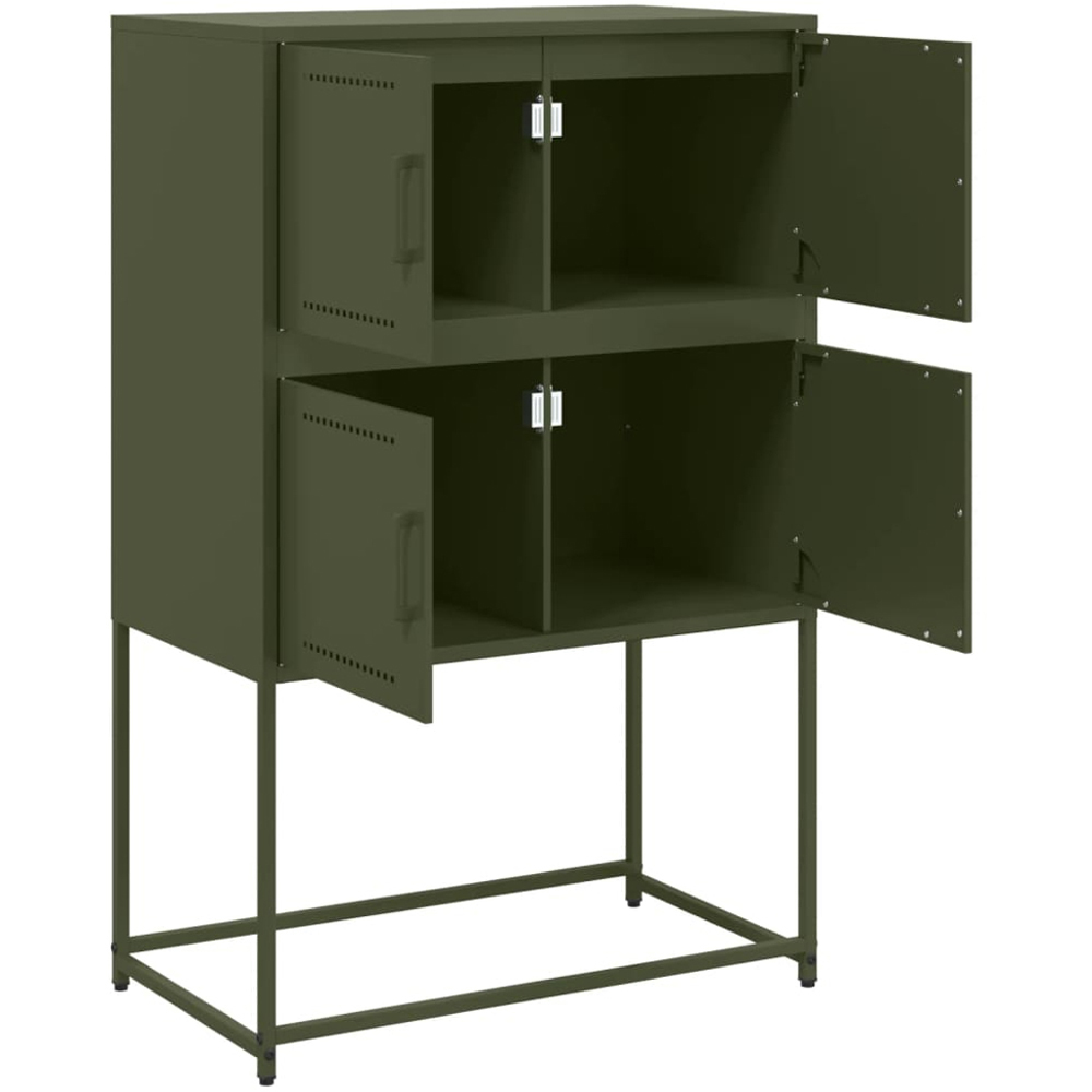 vidaXL 4 Door Olive Green Sideboard Image 6