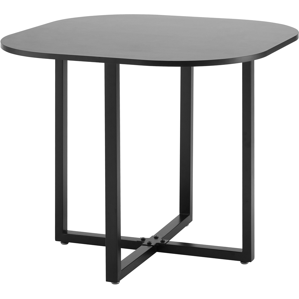 Comfy Living Metal 4 Seater Dining Set Black Image 4