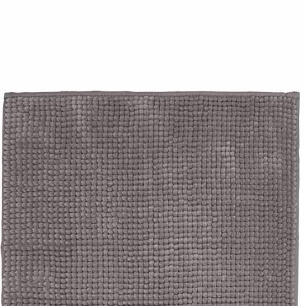 Wilko Chenille Bath Mat and Pedestal Set Grey Wilko