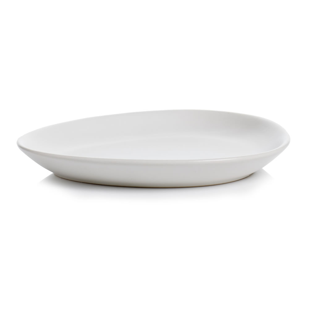 Wilko Side Plate Ceramic Oval Cream Image 3