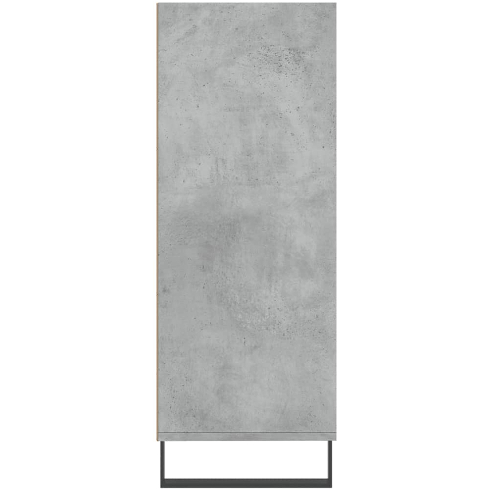vidaXL 3 Open Shelf Concrete Grey Shelf Cabinet with Metal Legs Image 5