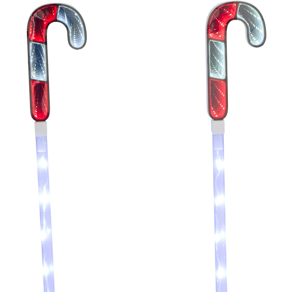Pack of 4 Candy Cane Infinity Stake Lights Image 7