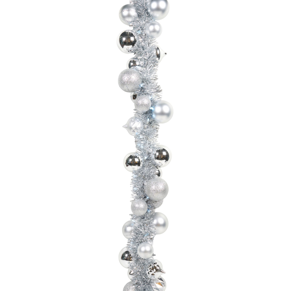 Tinsel LED Bauble Garland - Red Image 8