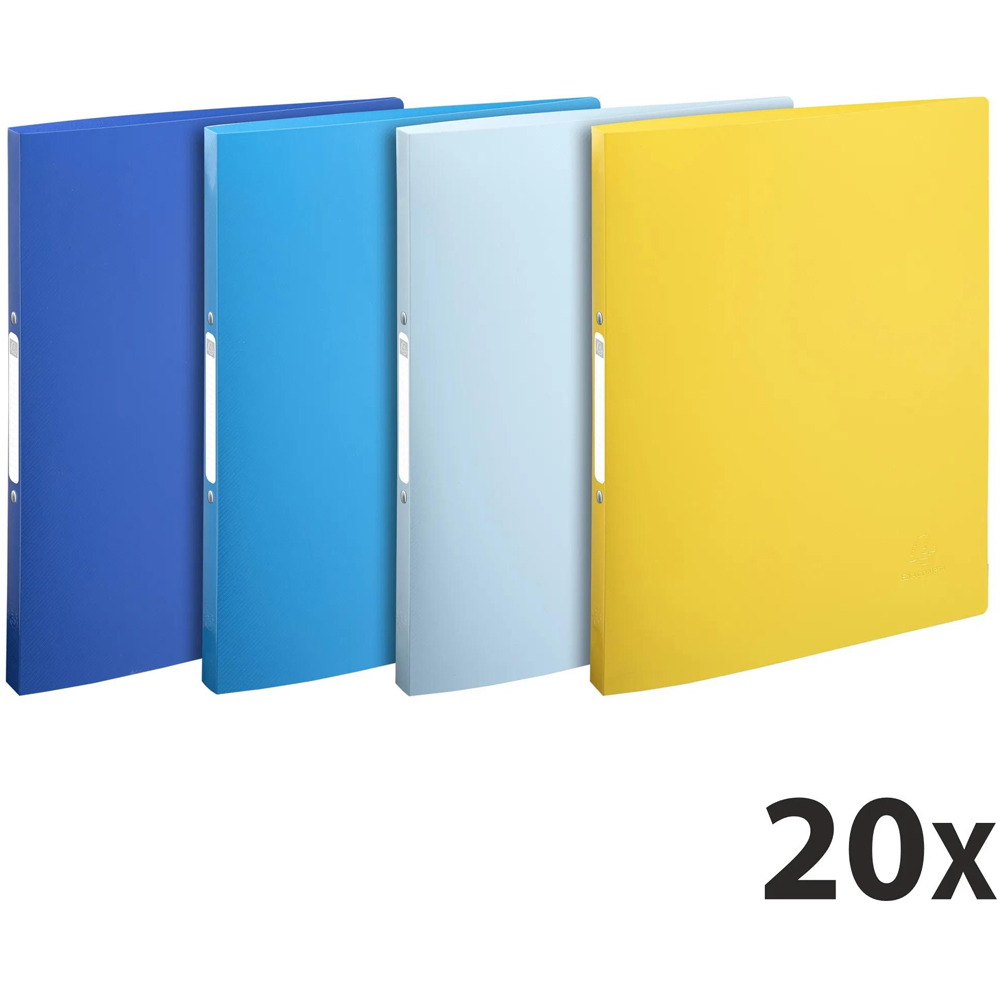 Exacompta Bee Blue A4 Multicolour PP 2R Ring Binder 15mm 20 Pack Image 8