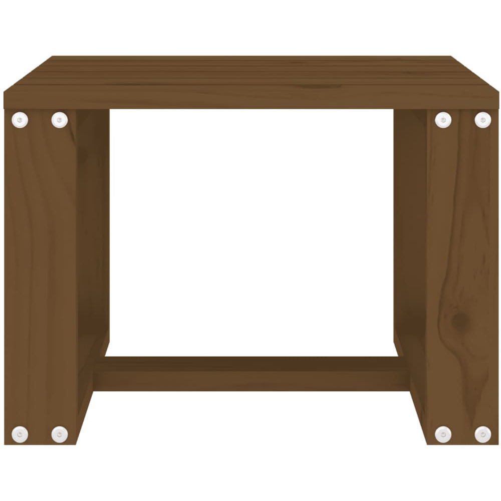 vidaXL Honey Brown Solid Wood Pine Garden Side Table Image 3
