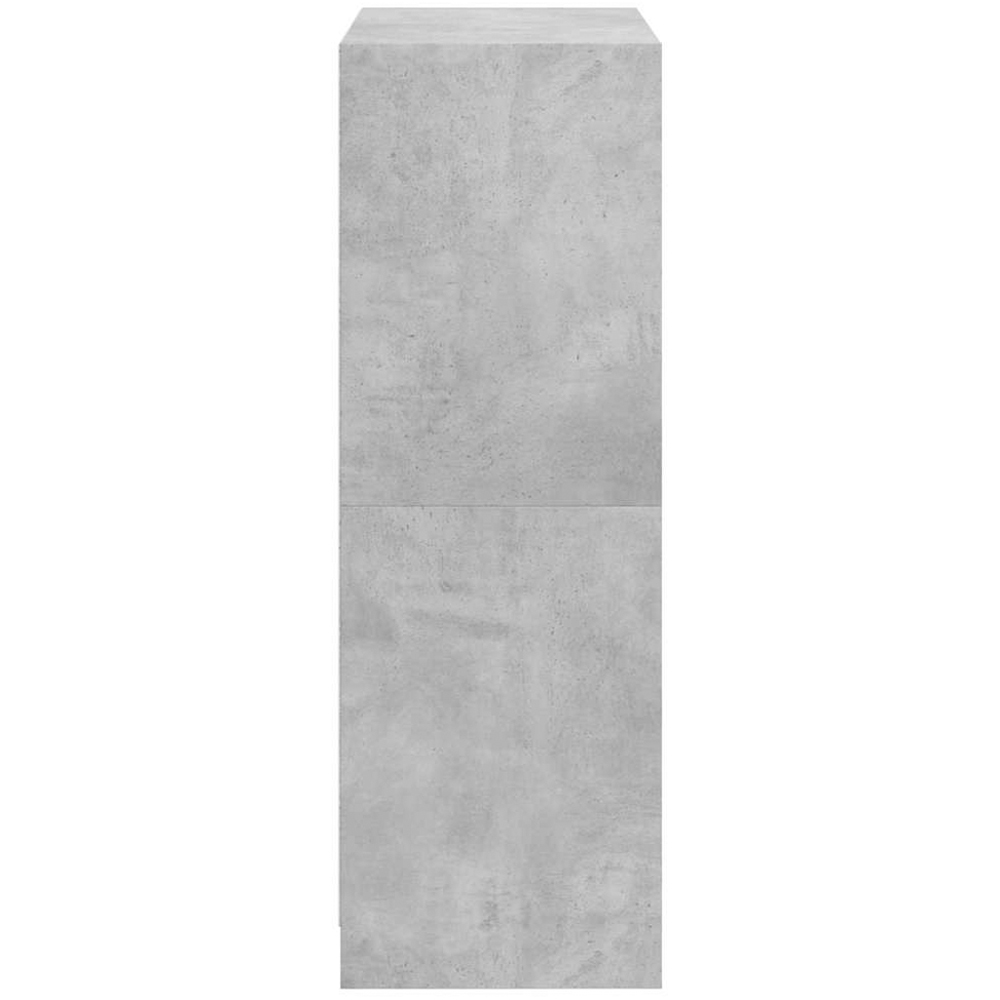 vidaXL 6 Glass Door Concrete Grey Highboard Image 8