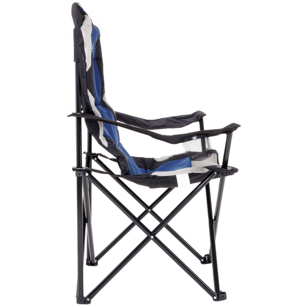 Charles Bentley Odyssey Blue and Grey Single Camping Chair Image 2