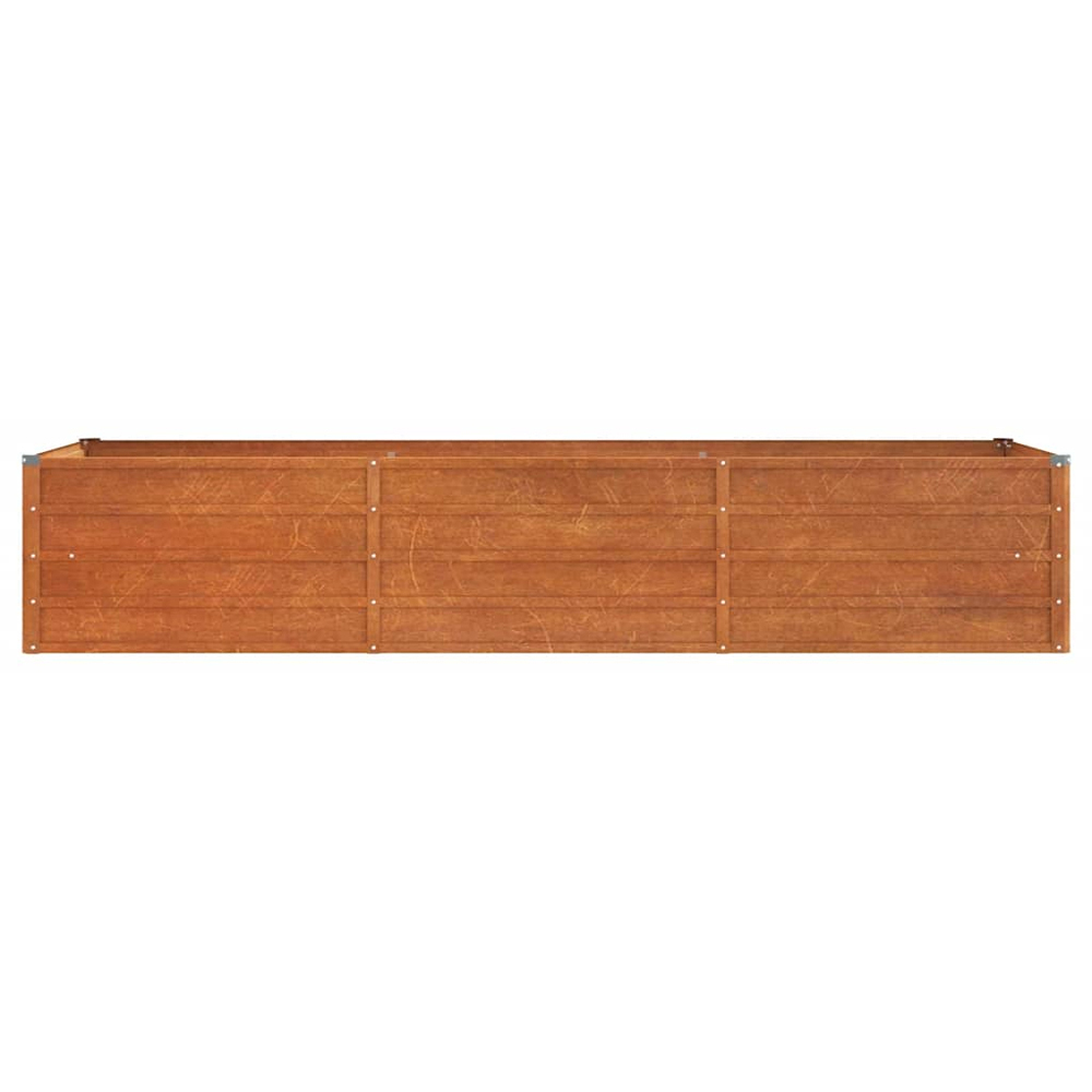 vidaXL Brown Corten Steel Raised Garden Bed 45 x 240 x 80cm Image 2