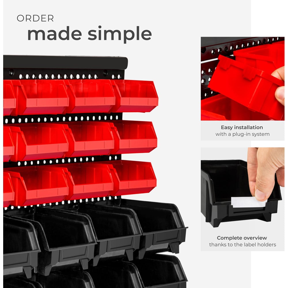 tectake 30 Shelf Wall Mounted Storage Organiser 2 Pack Image 3