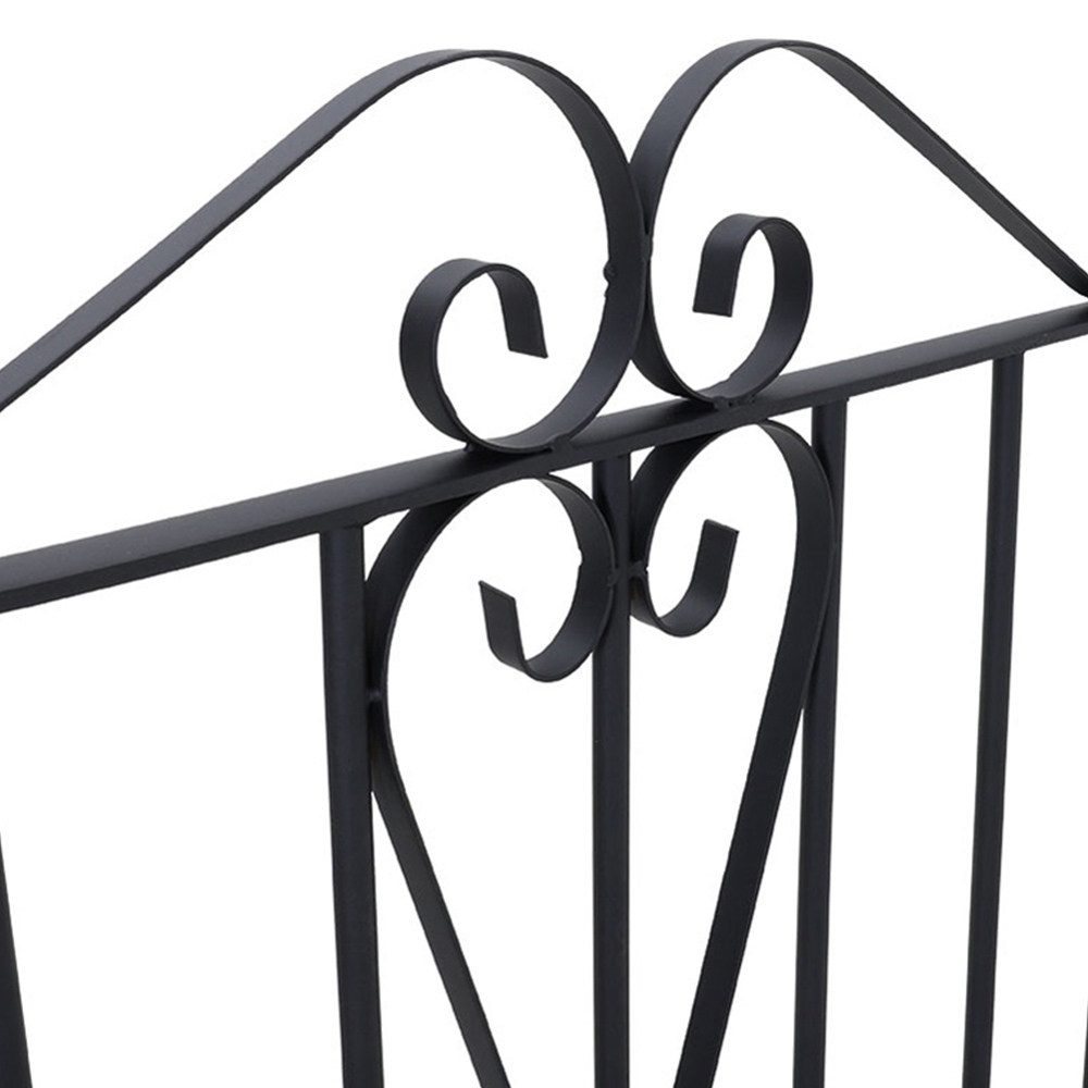 Living and Home 3ft Black Modern Arched Top Metal Outdoor Garden Swing Gate 104 x 85cm Image 6