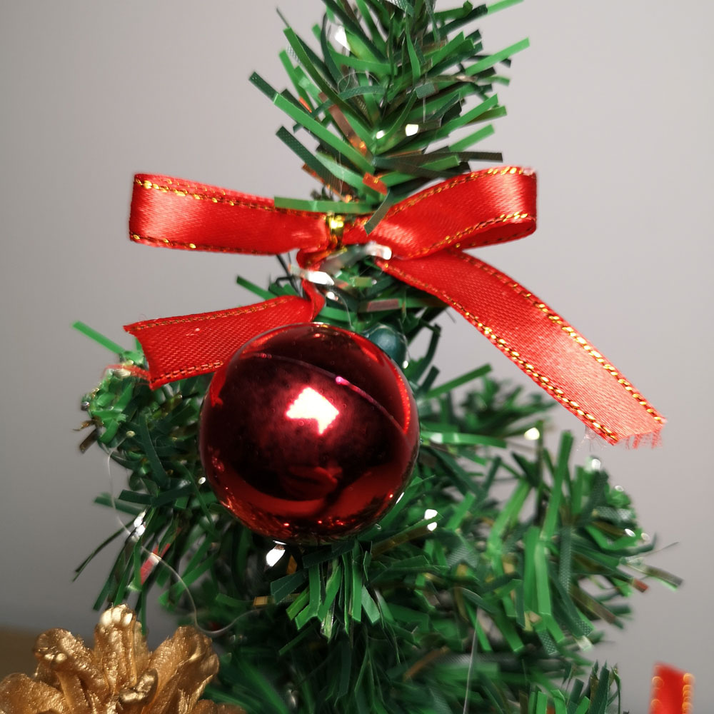 Premier Green Red and Gold Mini Christmas Tree Decoration 30cm Image 5