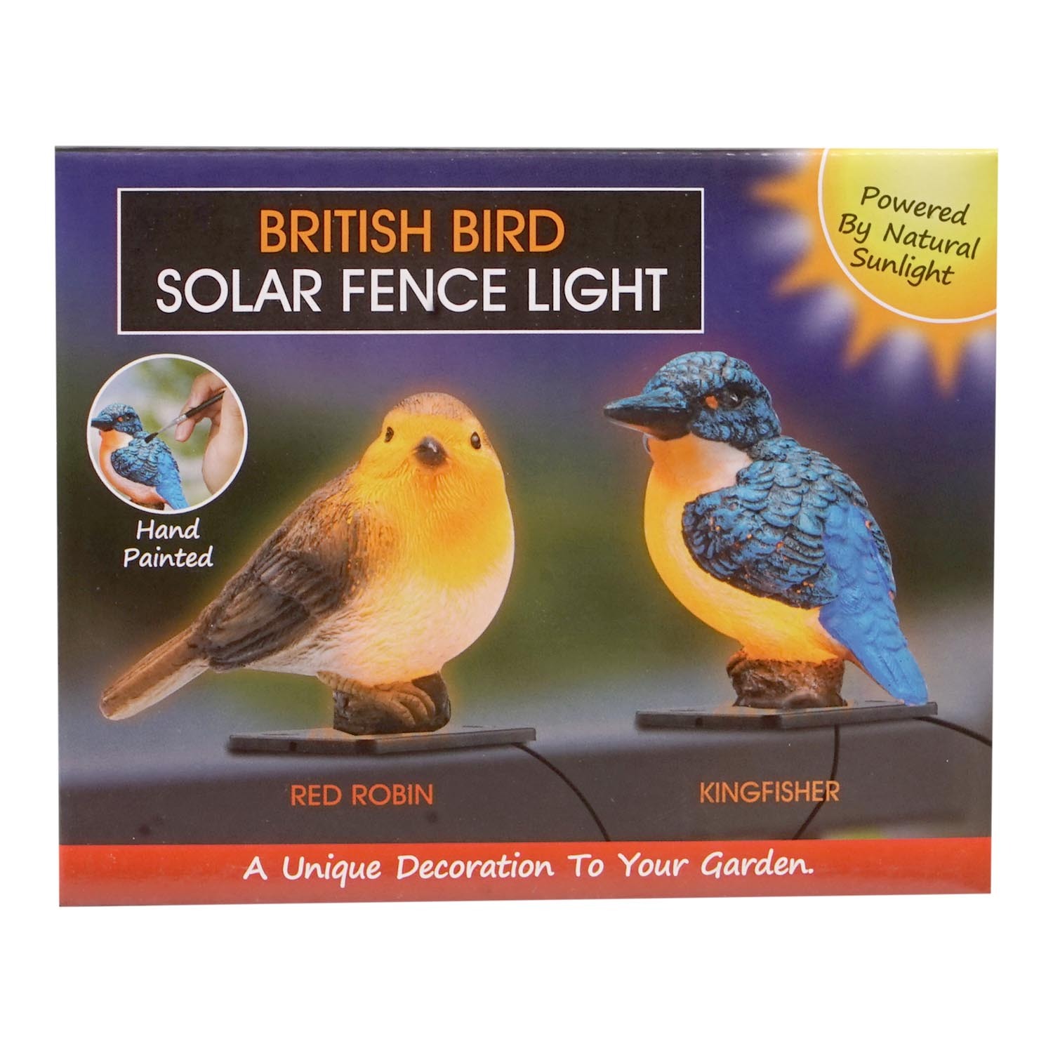 British Bird Solar Fence Light Image 2