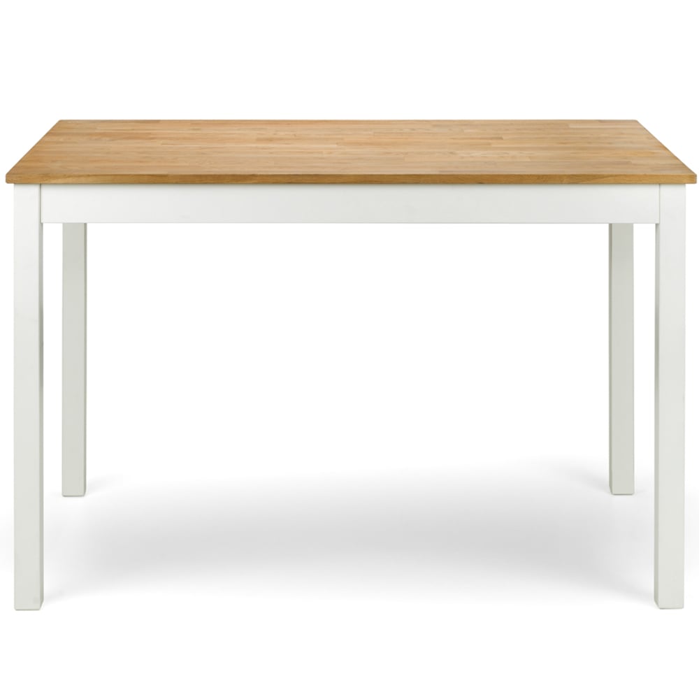 Julian Bowen Coxmoor 4 Seater Rectangular Dining Table Ivory and Oak Image 3