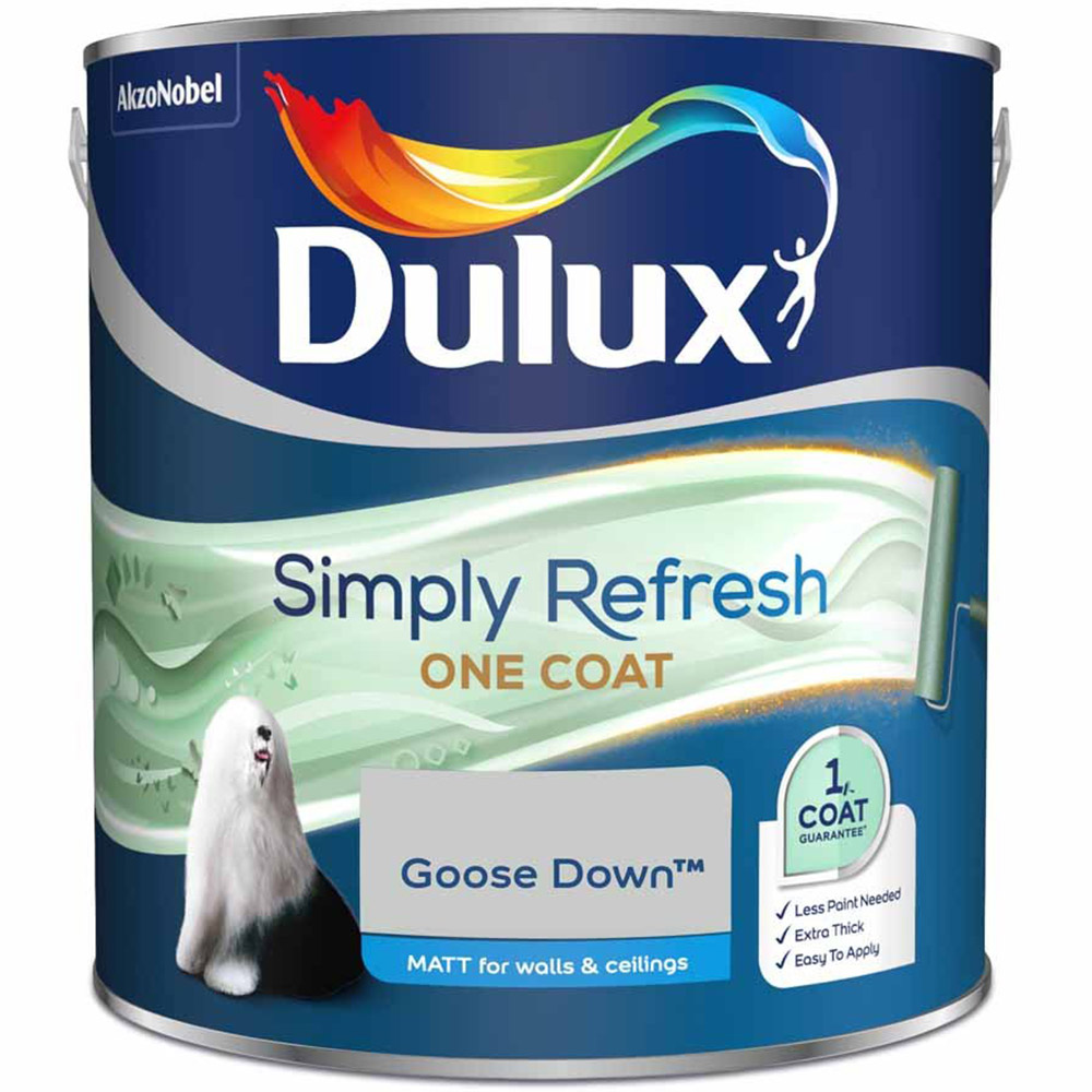 Dulux Simply Refresh Goose Down Matt Emulsion Paint 2.5L Image 2