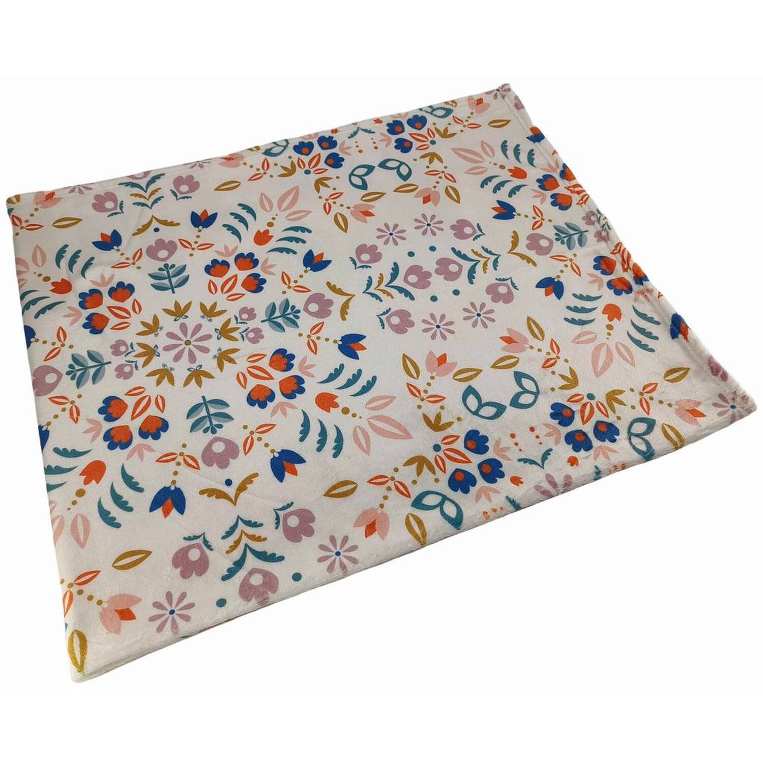 My Home Amari Fleece Throw - White Image 2