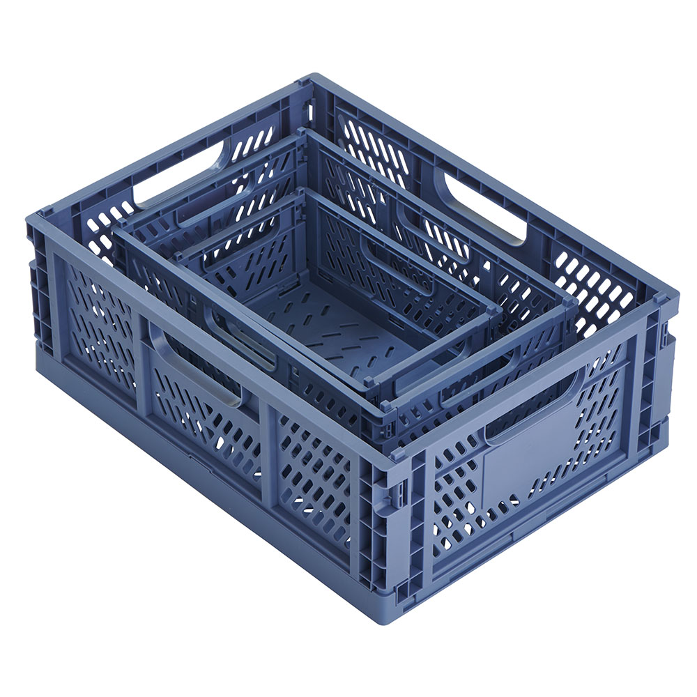Wilko Small Blue Folding Crate Wilko