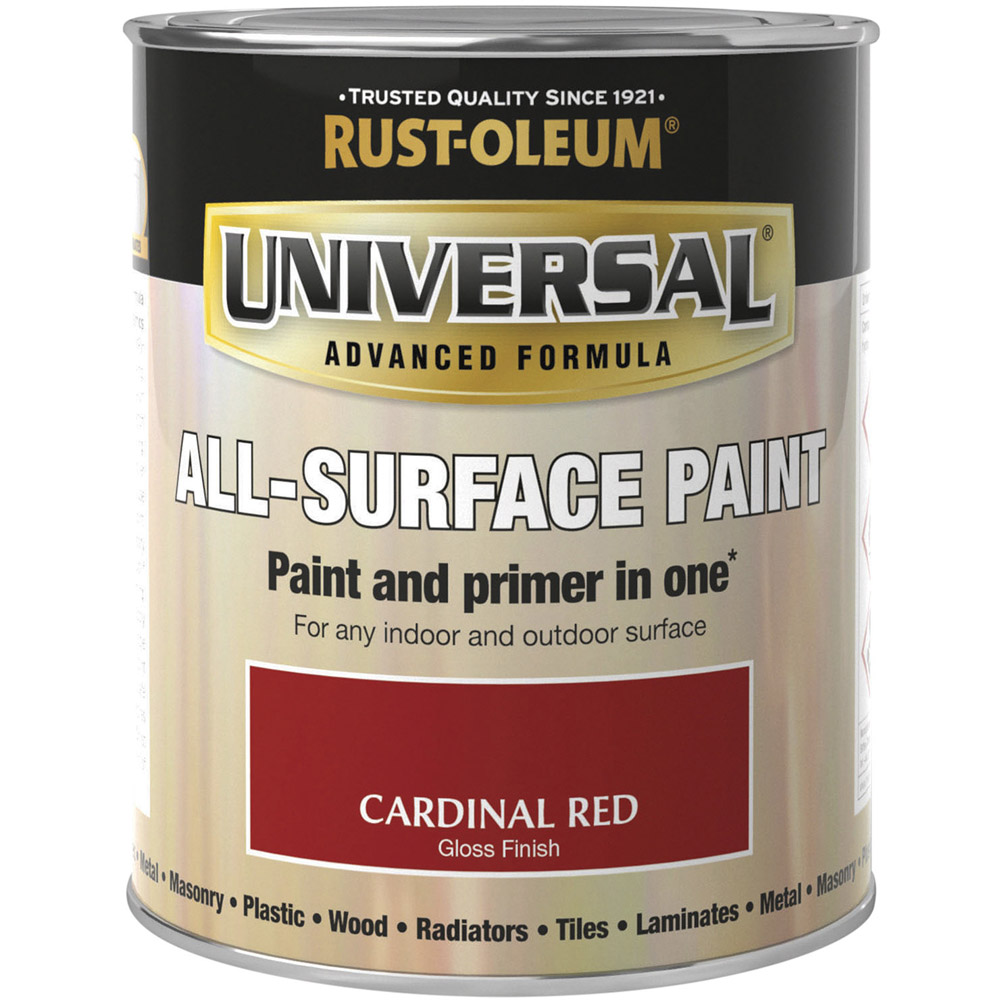 Rust-Oleum Universal All Surface Cardinal Red Gloss Paint 250ml Image 2