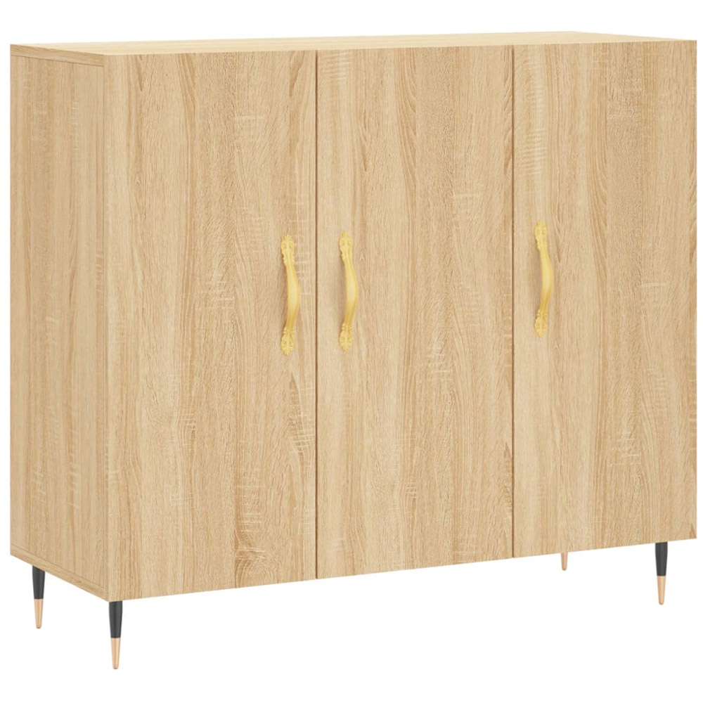 vidaXL 3 Door Sonoma Oak Sideboard Image 2