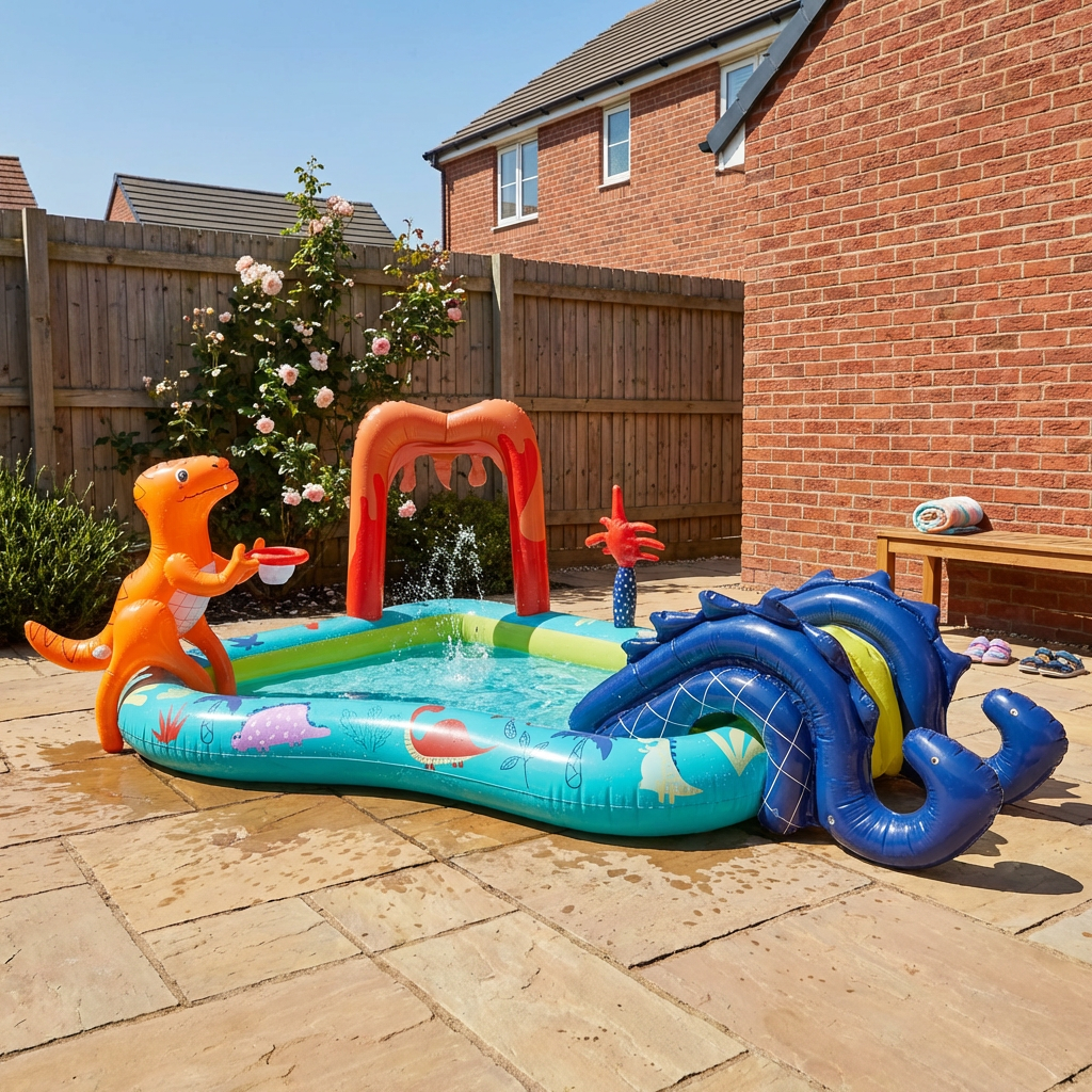 Dino Inflatable Water Play Centre Multicolour Image 7