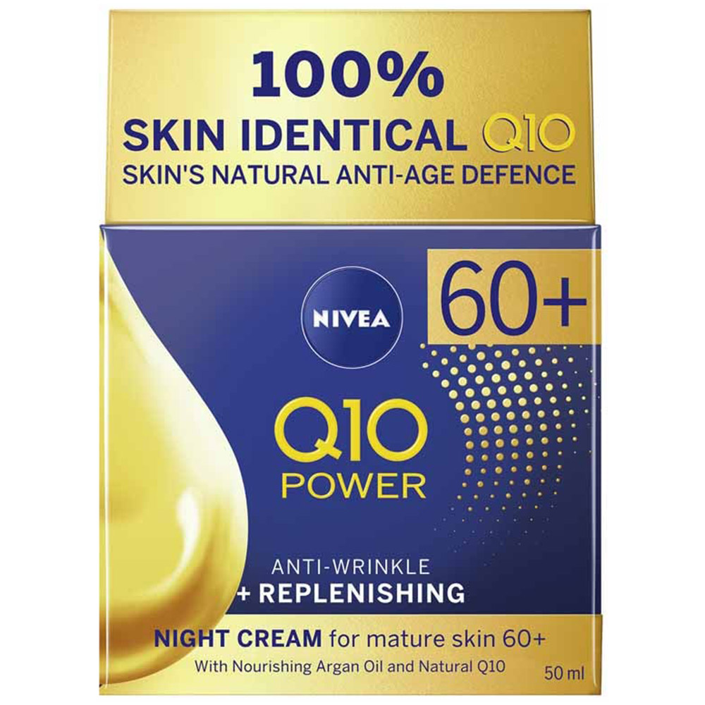Nivea Q10 Power Anti-Wrinkle Night Cream for 60+ Mature Skin 50ml Image 1