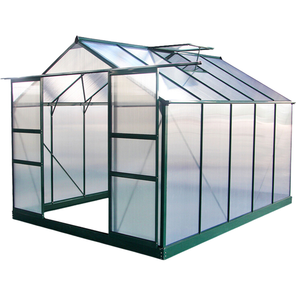StoreMore Harvester Aluminium Frame 8 x 12ft Polycarbonate Greenhouse Image 1