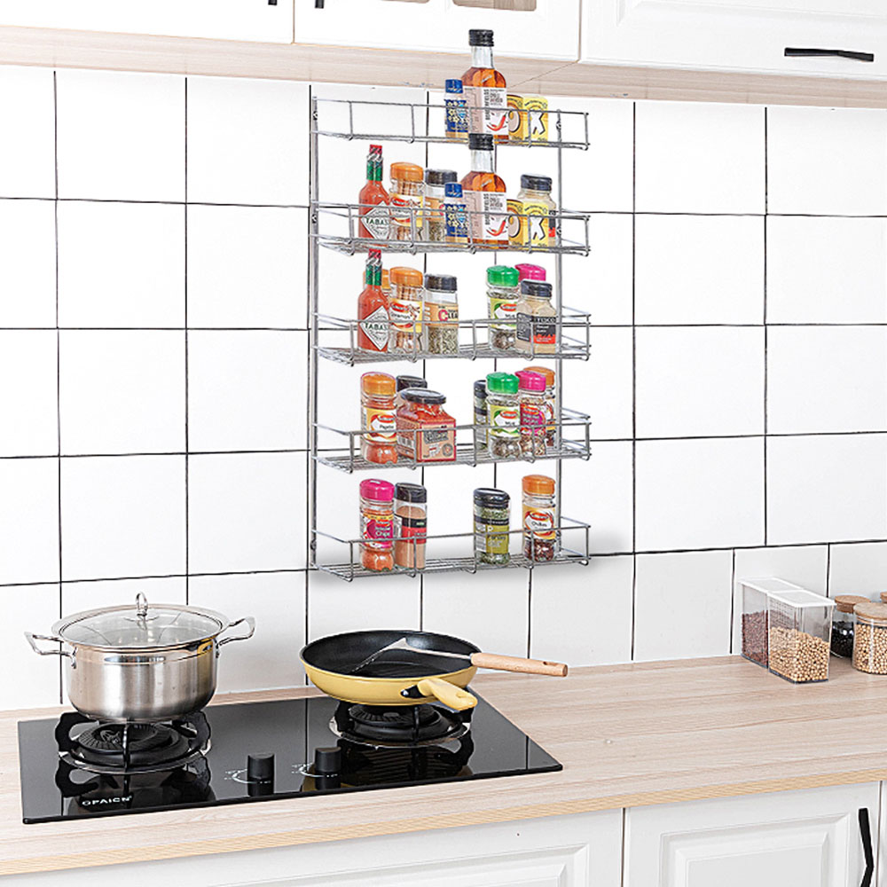 Living and Home 5 Tier Hanging Premium Spice Rack Wilko