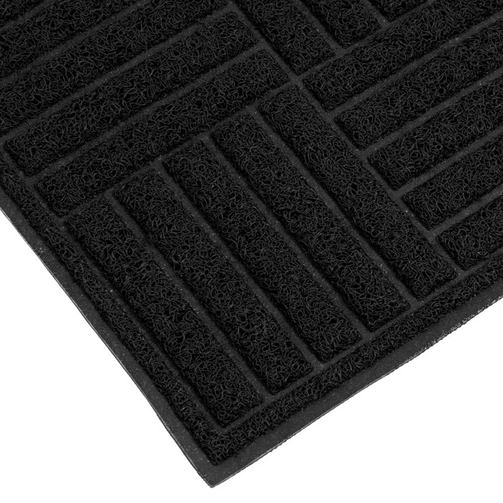 JVL Black Square Mud Grabber Scraper Doormat 40 x 60cm Image 3