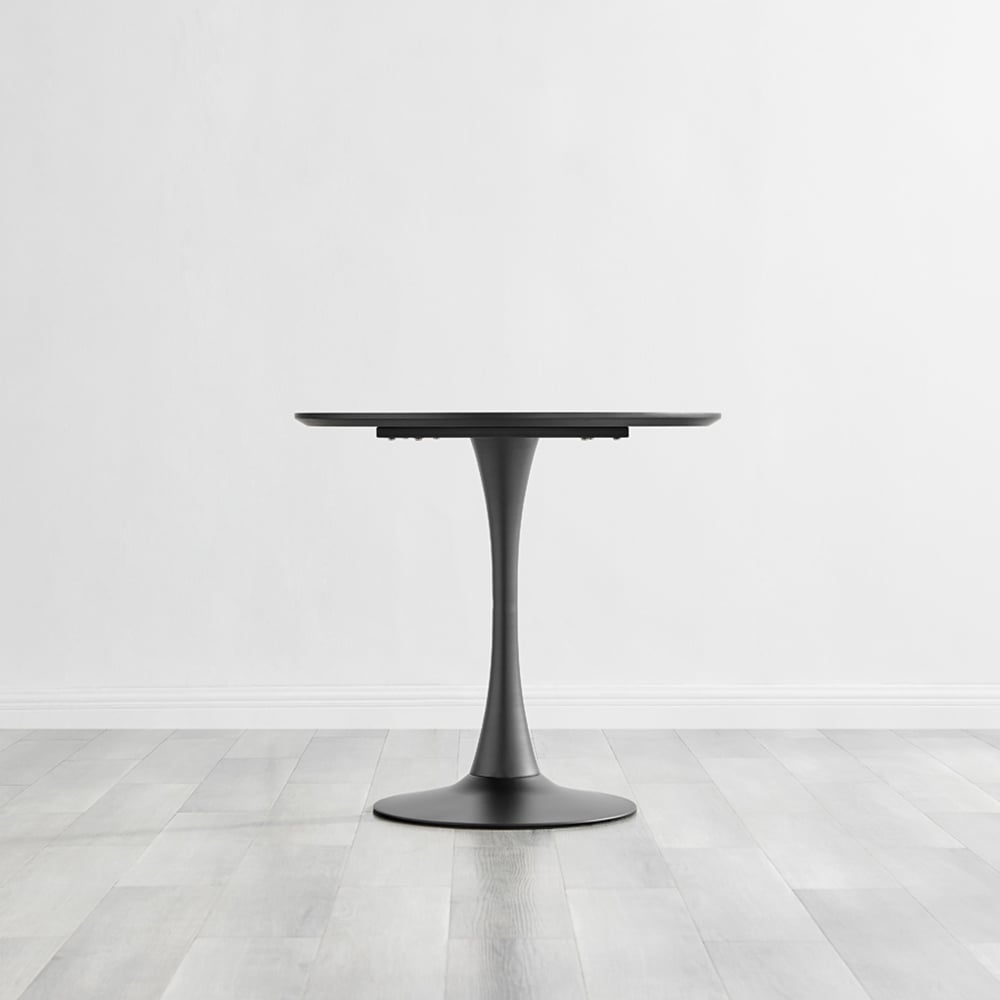 Furniturebox Elissa 2 Seater Round Dining Table White Marble Effect Image 6