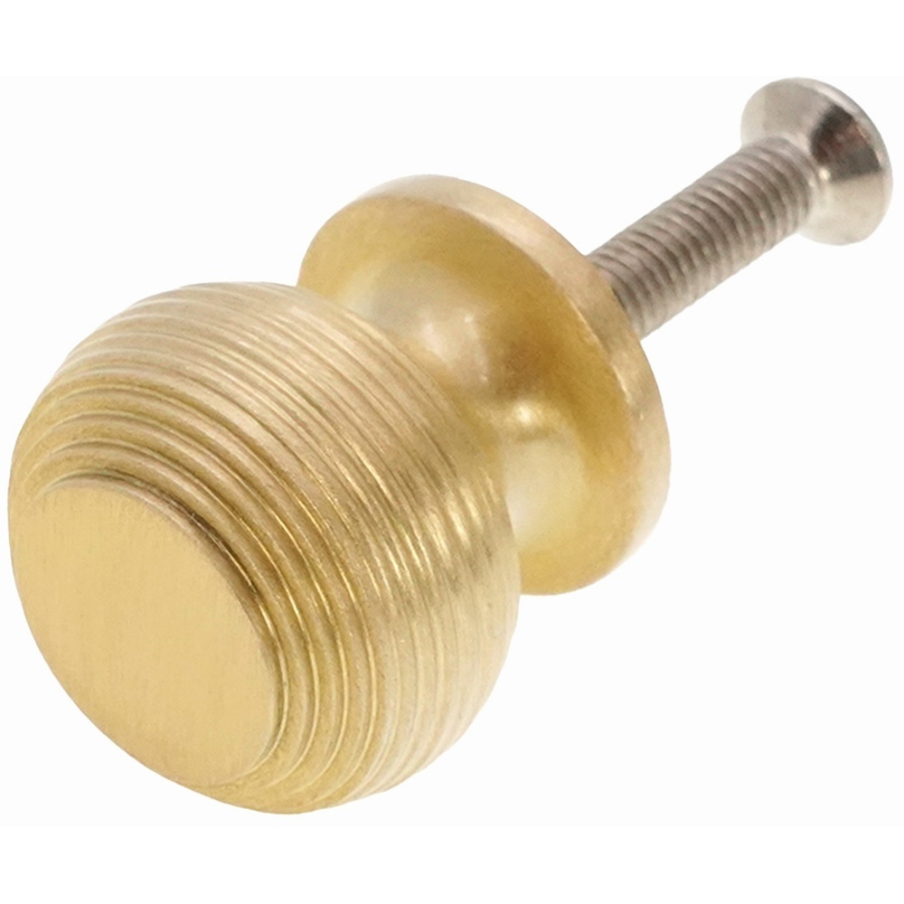 Spira Brass Beehive Satin Brass Small 32mm Cupboard Knob Image 4