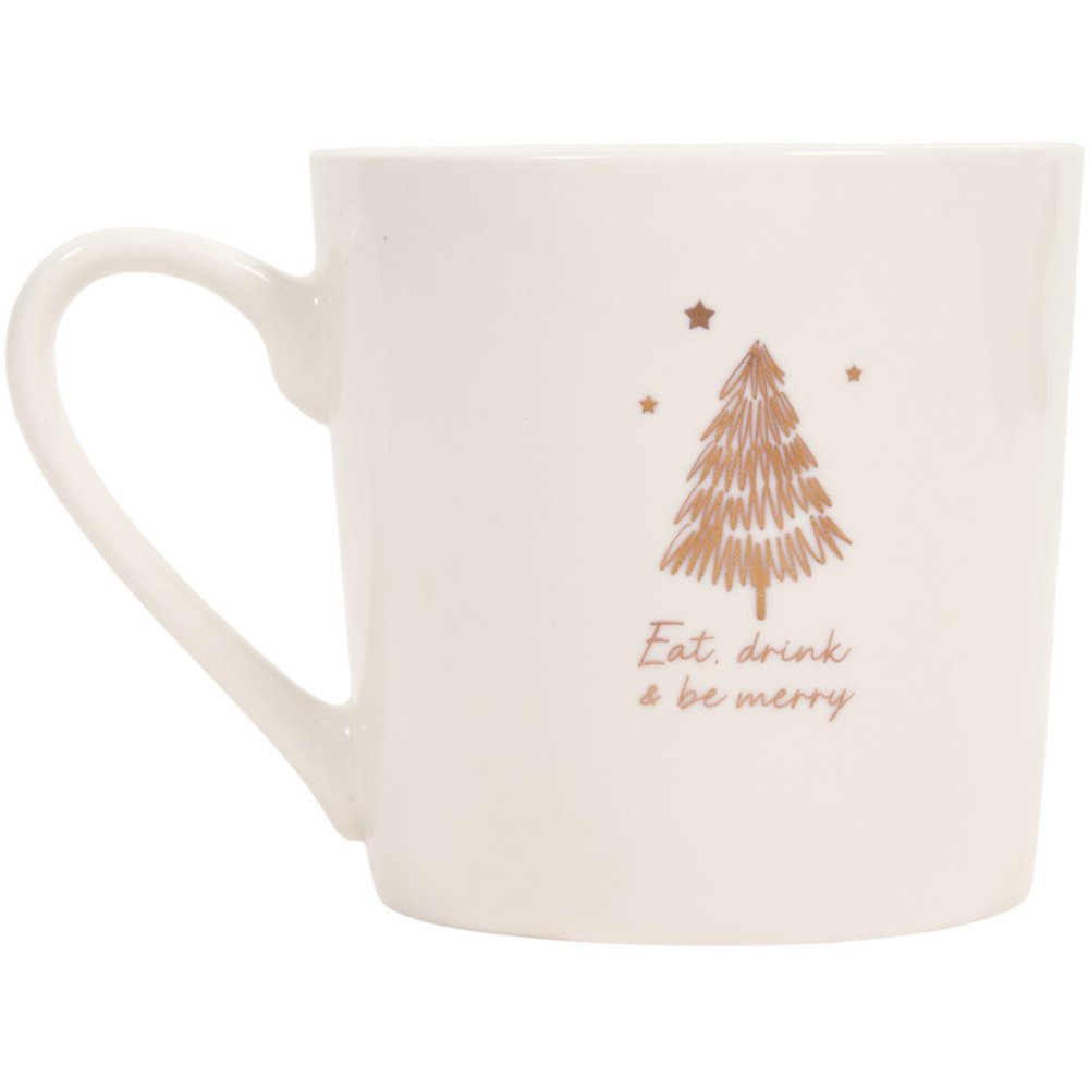 Pack of 4 Gold Spruce Mugs White Image 2
