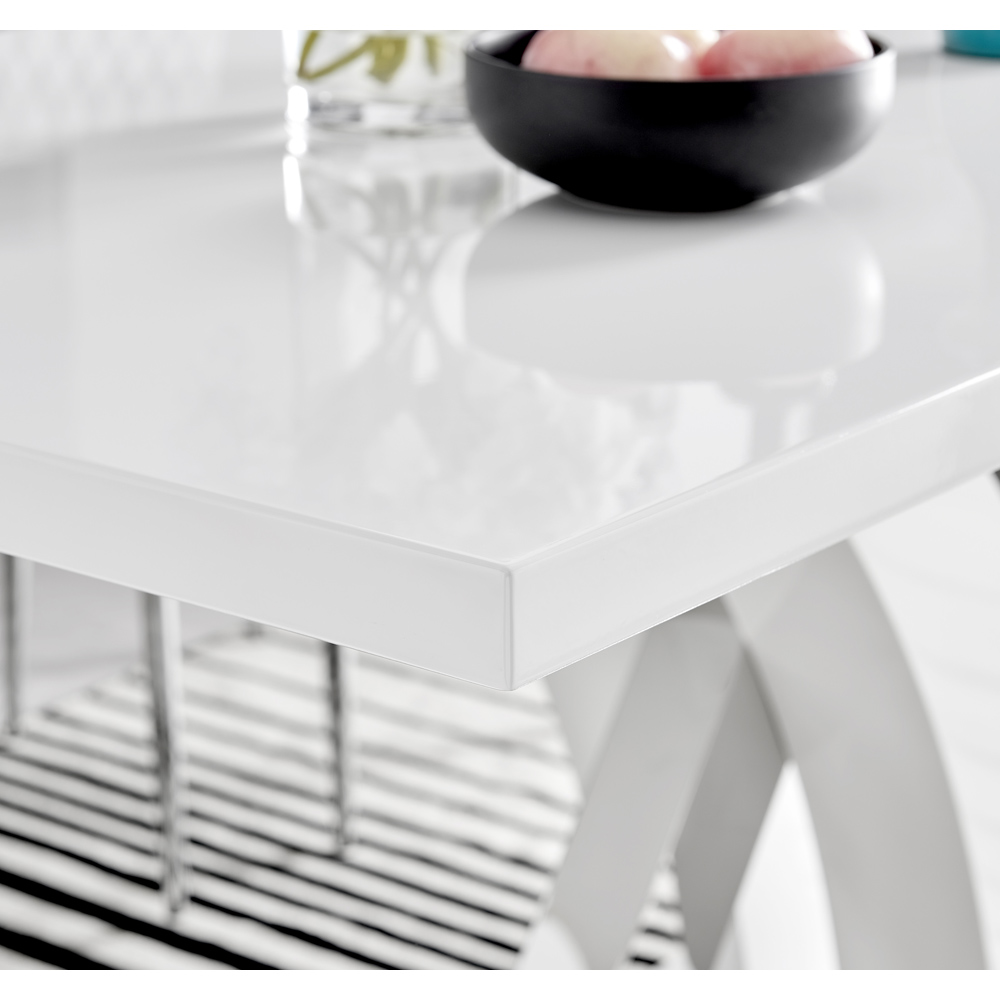 Furniturebox Columbia 6 Seater Dining Table White Image 3