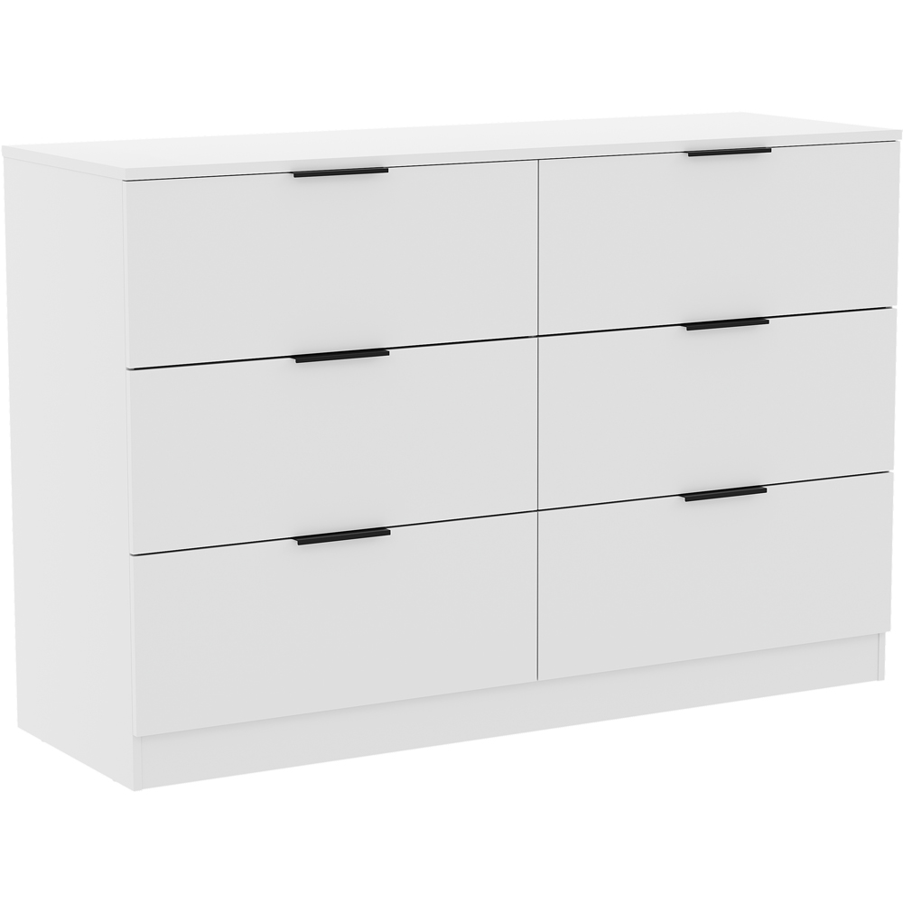 VIDA DESIGNS Trega 6 Drawer White Chest of Drawers Image 2