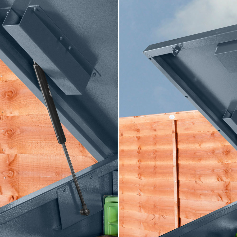 Asgard Access Plus 8 x 4ft Double Door Grey Garden Shed Image 8