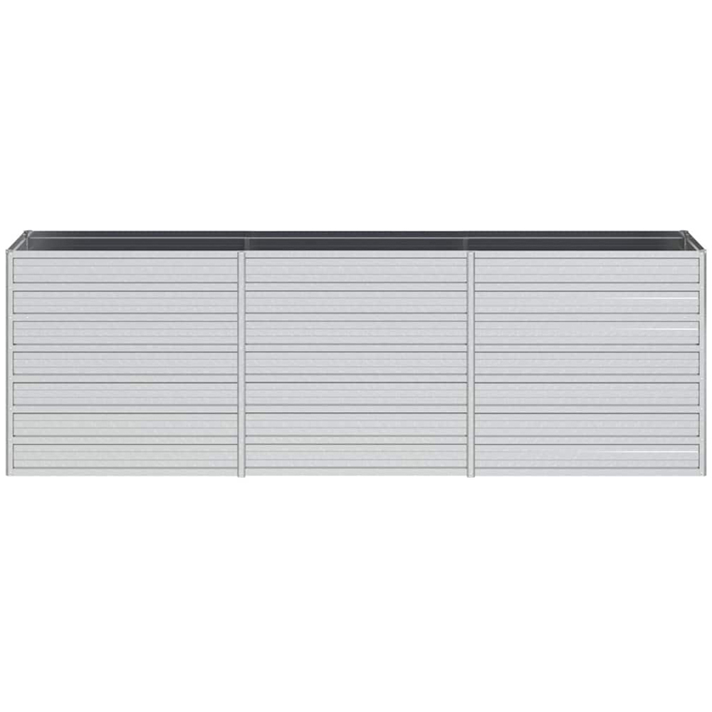 vidaXL Silver Galvanised Steel Raised Garden Bed 77 x 240 x 40cm Image 3
