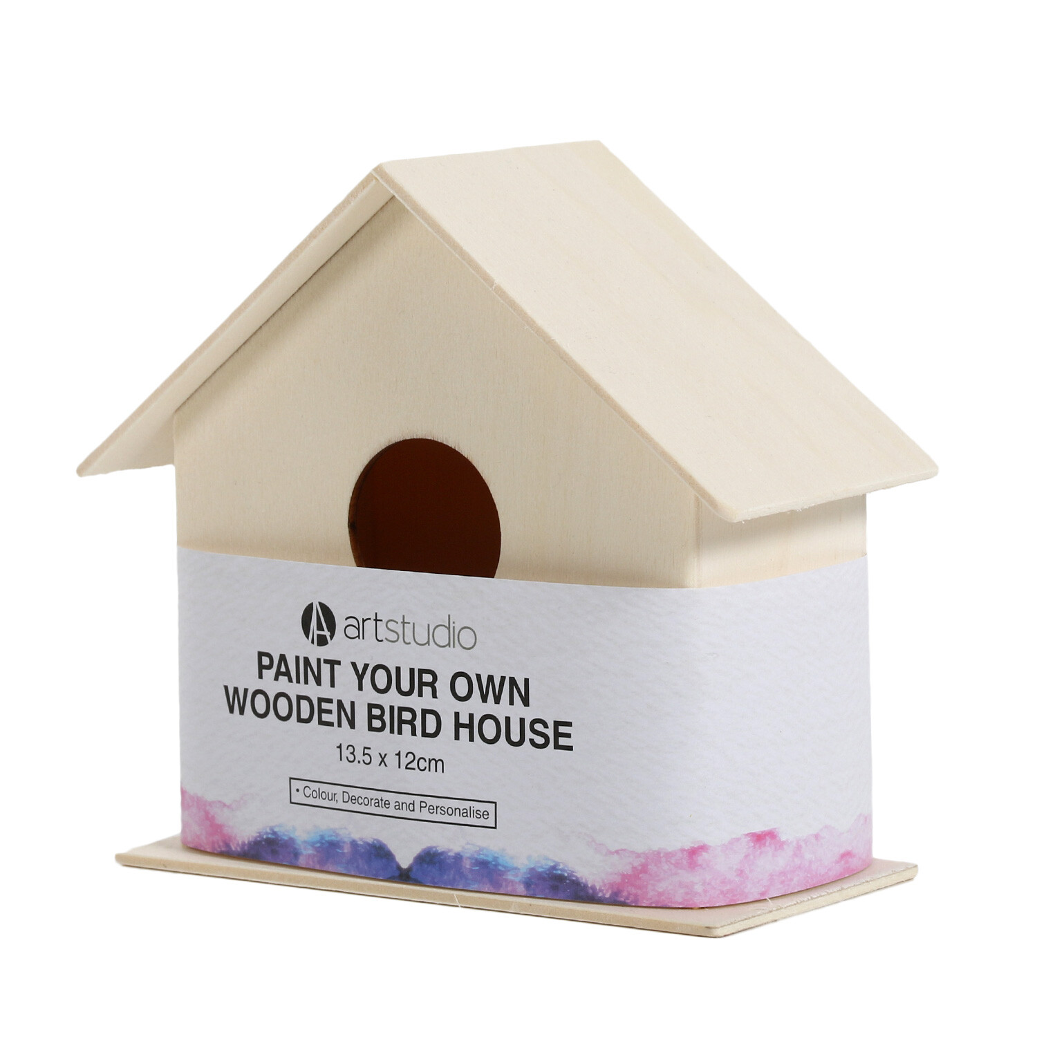 Art Studio Paint Your Own Wooden Bird House Kit Image 1
