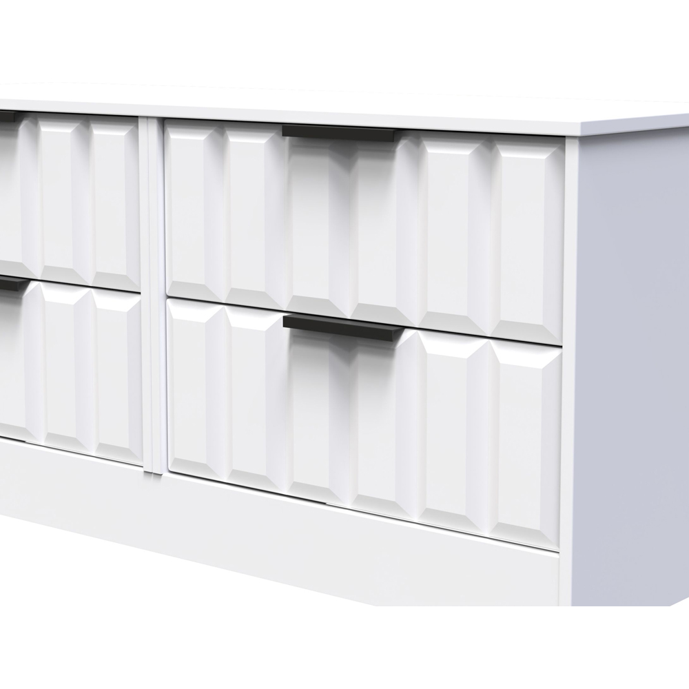 Crowndale New York 4 Drawer Matt White Chest of Drawers Ready Assembled Image 5
