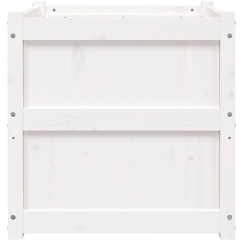 vidaXL White Pine Wood Garden Planter 60 x 60 x 60cm Image 4